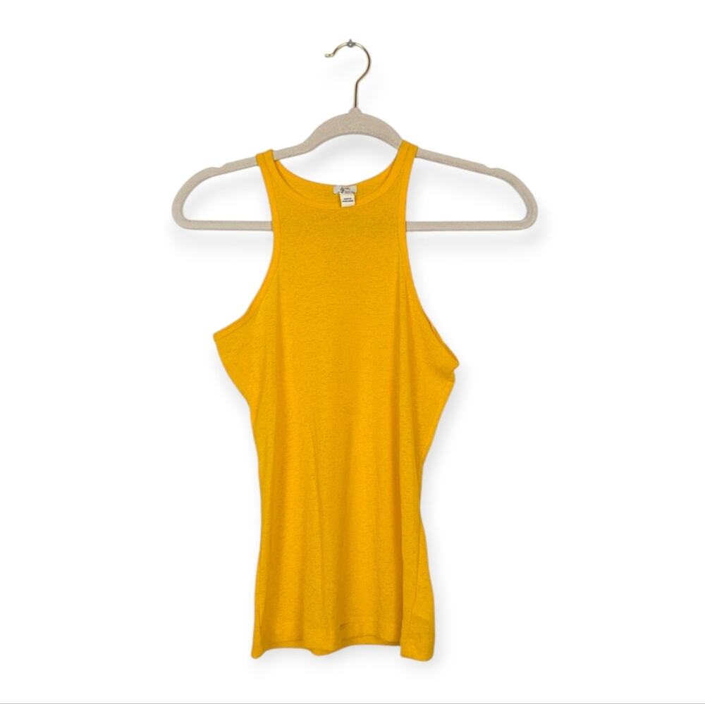 River Island Mesh Tank Top 6 Orange Creamsicle Racerback Sheer Y2K Trendy NWT